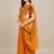 yellow yellow floral embroidered zari saree