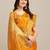 yellow yellow floral embroidered zari saree