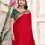 red woven design festive saree