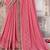 pink pink & brown ethnic motifs woven design beads & stones saree