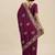 purple purple paisley zari silk blend saree