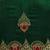 green green ethnic motifs embroidered silk blend saree