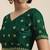 green green ethnic motifs embroidered silk blend saree