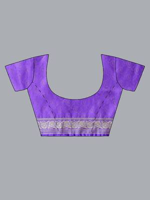 blue blue art silk woven design banarasi saree 2