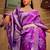magenta woven design zari satin banarasi saree