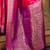 pink ethnic motifs woven design zari satin banarasi saree