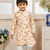 boys abstract ikat printed cotton kurta pajama set