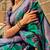 green ethnic motifs woven design zari satin banarasi saree