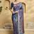 blue ethnic motifs woven design zari soft silk banarasi saree