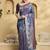 blue ethnic motifs woven design zari soft silk banarasi saree