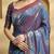 blue ethnic motifs woven design zari soft silk banarasi saree