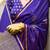 purple purple paisley printed satin zari banarasi saree