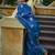 blue paisley blue & gold toned paisley woven design zari satin banarasi saree