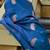 blue paisley blue & gold toned paisley woven design zari satin banarasi saree