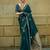 green bagh zari satin banarasi saree