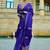purple purple and gold-toned paisley woven design zari banarasi saree