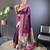 purple woven design zari silk blend paithani saree