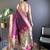 purple woven design zari silk blend paithani saree