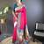 pink woven design zari silk blend paithani saree