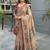 beige ethnic motifs printed pure cotton saree