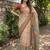 beige ethnic motifs printed pure cotton saree