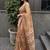 orange ethnic motifs pure cotton saree