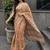 orange ethnic motifs pure cotton saree
