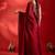 maroon embellished zari heavy work ready to wear saree