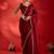 maroon embellished zari heavy work ready to wear saree