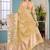 yellow floral zari silk blend tussar saree