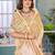yellow floral zari silk blend tussar saree