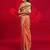 orange woven design zari banarasi saree