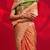 orange woven design zari banarasi saree