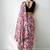 magenta floral silk blend saree