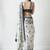 white floral silk blend saree