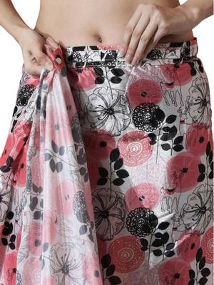 pink floral silk blend saree 5