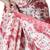 red floral silk blend saree