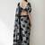 black floral silk blend designer saree