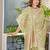 light_lime floral zari silk blend tussar saree