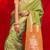green woven design zari banarasi saree