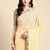 yellow embellished beads & stones pure georgette heavy work saree