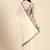 off_white embellished beads & stones pure georgette heavy work saree