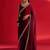 maroon embroidered satin saree