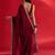 maroon embroidered satin saree