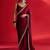 maroon embroidered satin saree