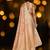 peach ethnic motifs woven design zari organza banarasi saree