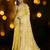 yellow woven design zari organza banarasi saree