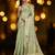 green woven design zari organza banarasi saree