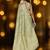 green woven design zari organza banarasi saree