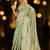 green woven design zari organza banarasi saree